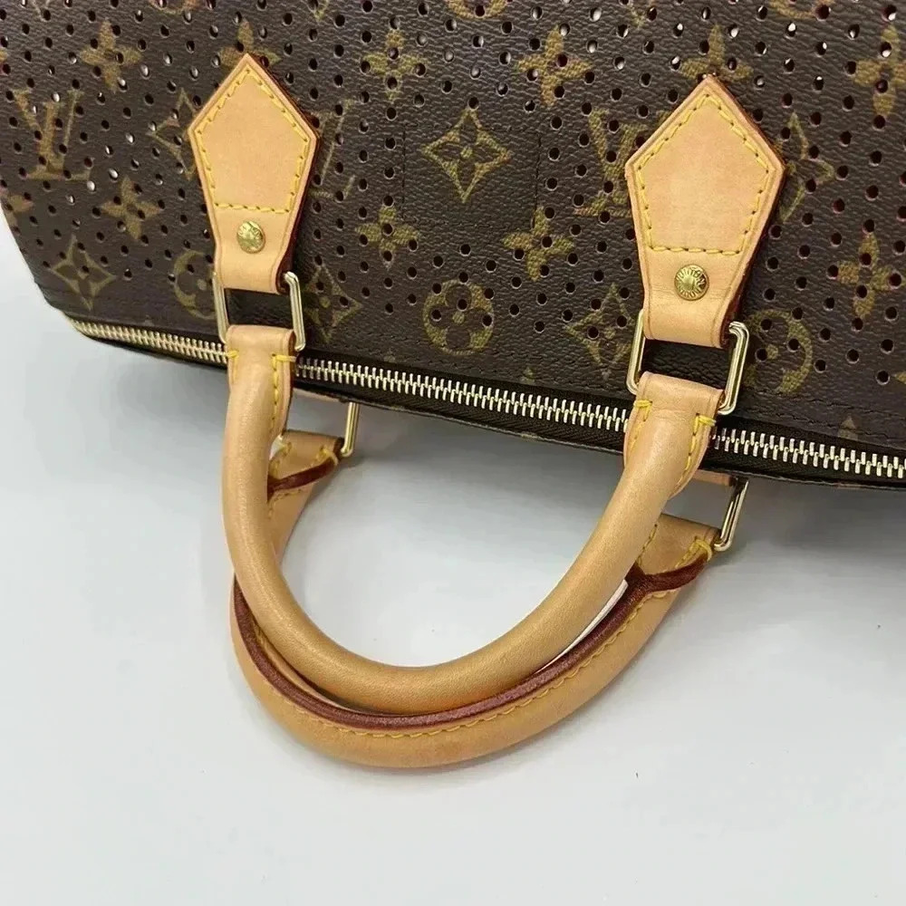 Louis Vuitton Speedy 30 Fuchsia Limited monogram perforated bag purse - Picture 8 of 13